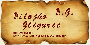 Milojko Gligurić vizit kartica